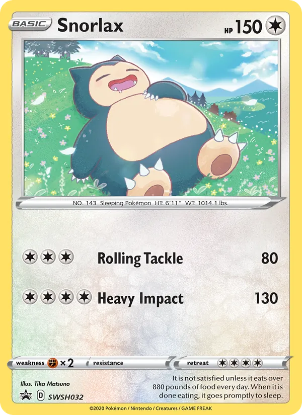 SWSH032 Snorlax – SWSH Black Star Promos