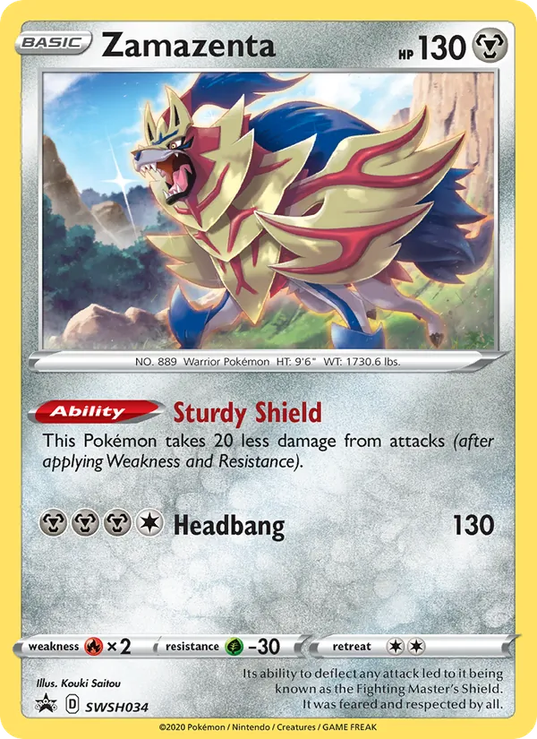 SWSH034 Zamazenta – SWSH Black Star Promos