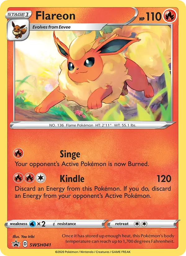 SWSH041 Flareon – SWSH Black Star Promos