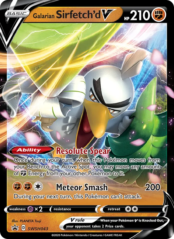 SWSH043 Galarian Sirfetch'd V – SWSH Black Star Promos