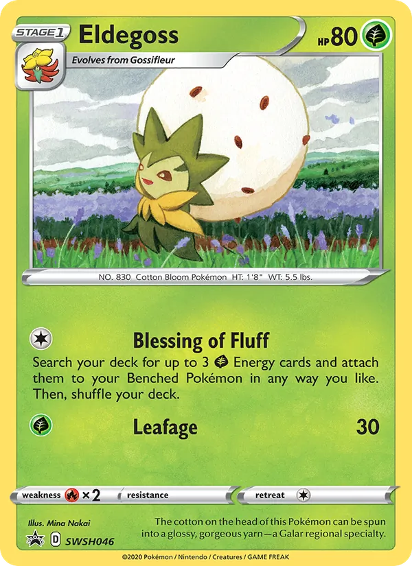 SWSH046 Eldegoss – SWSH Black Star Promos