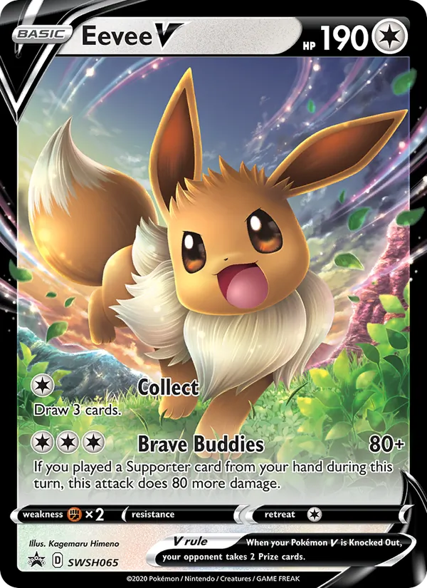 SWSH065 Eevee V – SWSH Black Star Promos