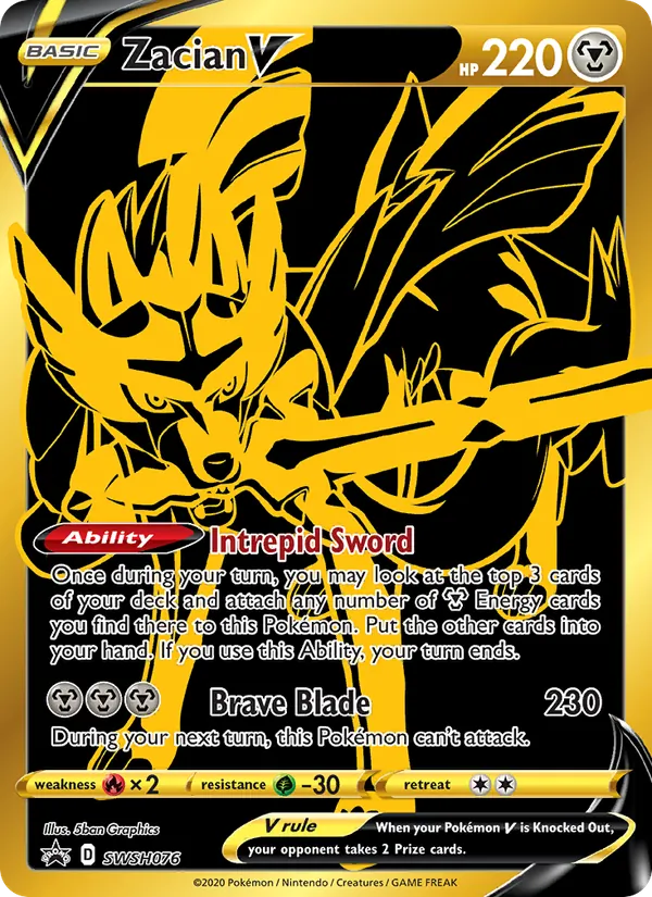 SWSH076 Zacian V – SWSH Black Star Promos