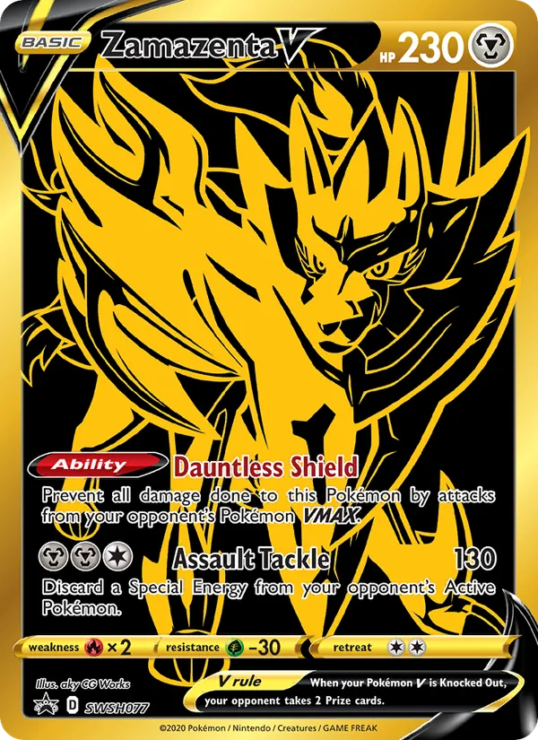 SWSH077 Zamazenta V – SWSH Black Star Promos