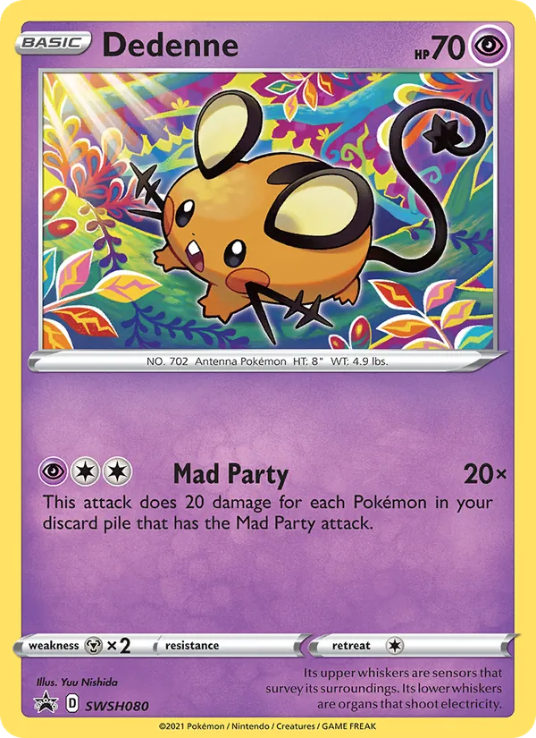 SWSH080 Dedenne – SWSH Black Star Promos
