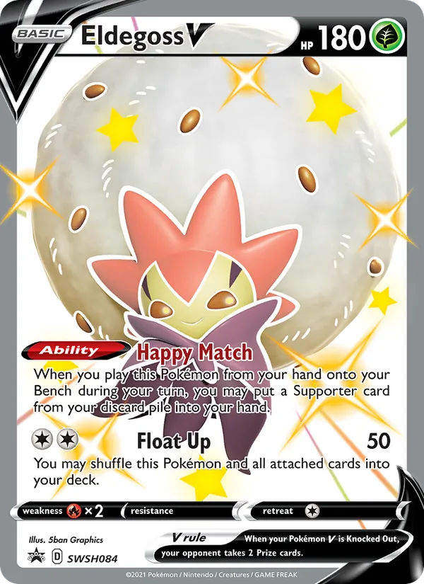 SWSH084 Eldegoss V – SWSH Black Star Promos