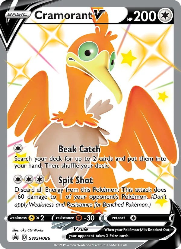 SWSH086 Cramorant V – SWSH Black Star Promos