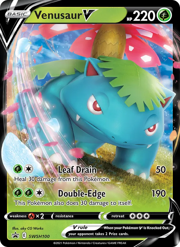 SWSH100 Venusaur V – SWSH Black Star Promos