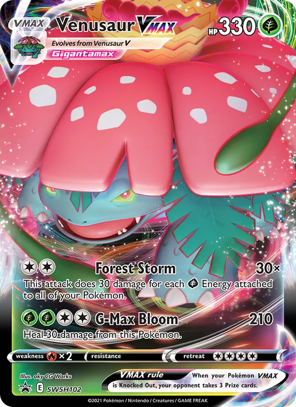 SWSH102 Venusaur VMAX – SWSH Black Star Promos