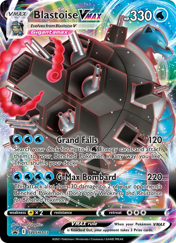 SWSH103 Blastoise VMAX – SWSH Black Star Promos
