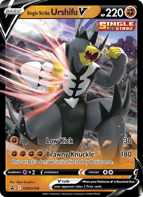 SWSH106 Single Strike Urshifu V – SWSH Black Star Promos