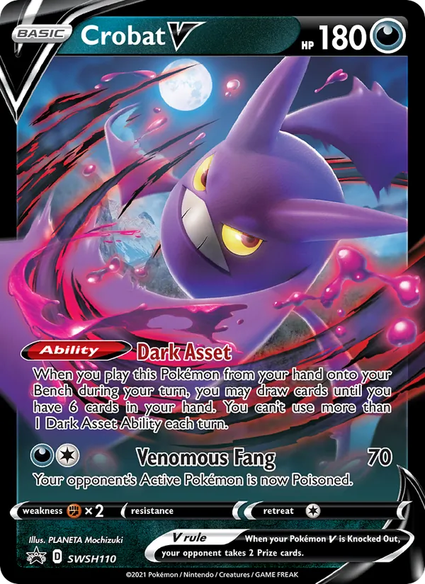 SWSH110 Crobat V – SWSH Black Star Promos