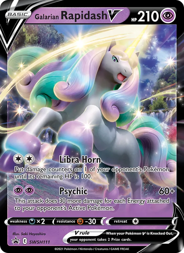 SWSH111 Galarian Rapidash V – SWSH Black Star Promos