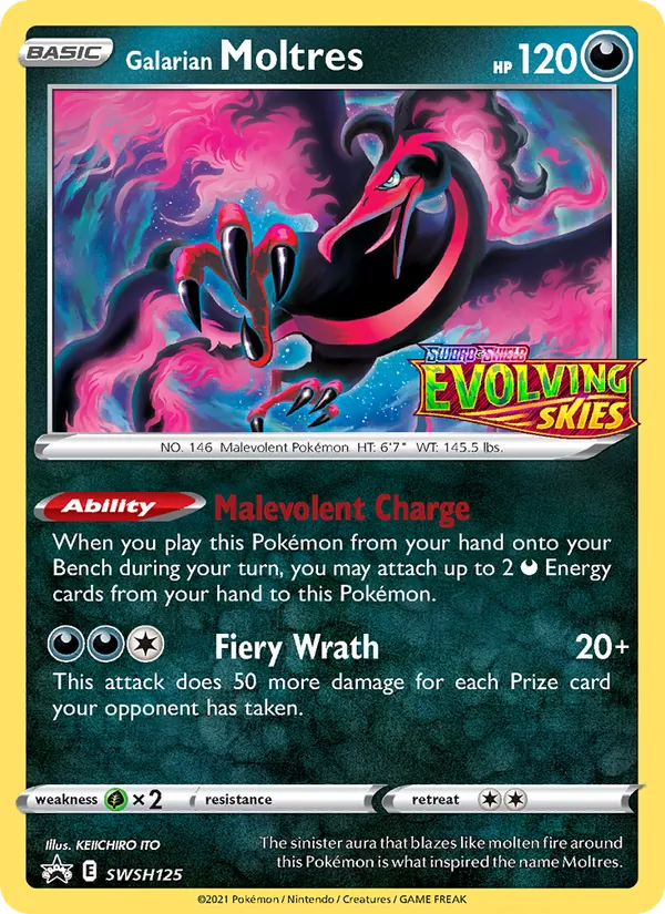 SWSH125 Galarian Moltres – SWSH Black Star Promos