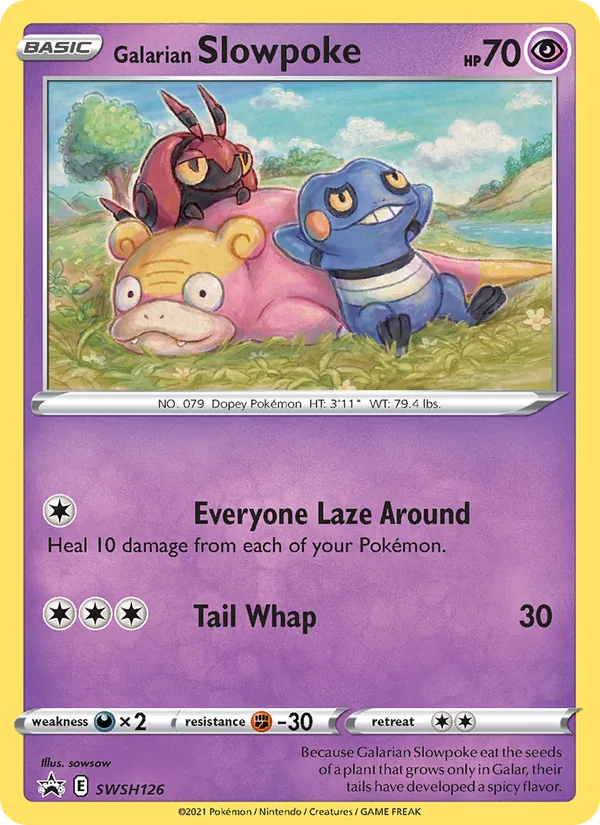 SWSH126 Galarian Slowpoke – SWSH Black Star Promos