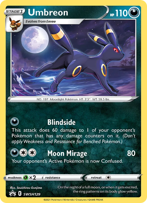 SWSH129 Umbreon – SWSH Black Star Promos