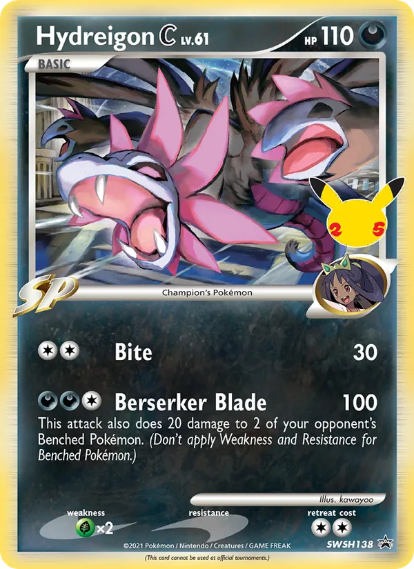 SWSH138 Hydreigon C – SWSH Black Star Promos