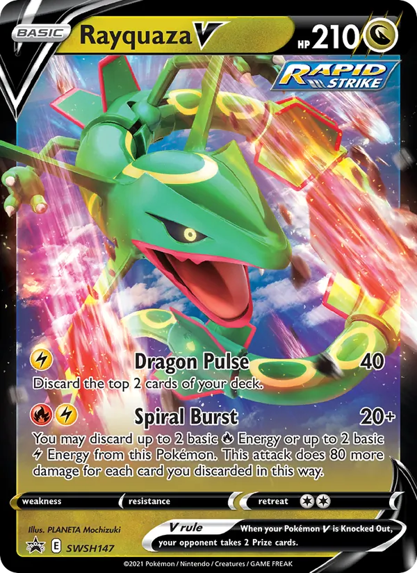 SWSH147 Rayquaza V – SWSH Black Star Promos