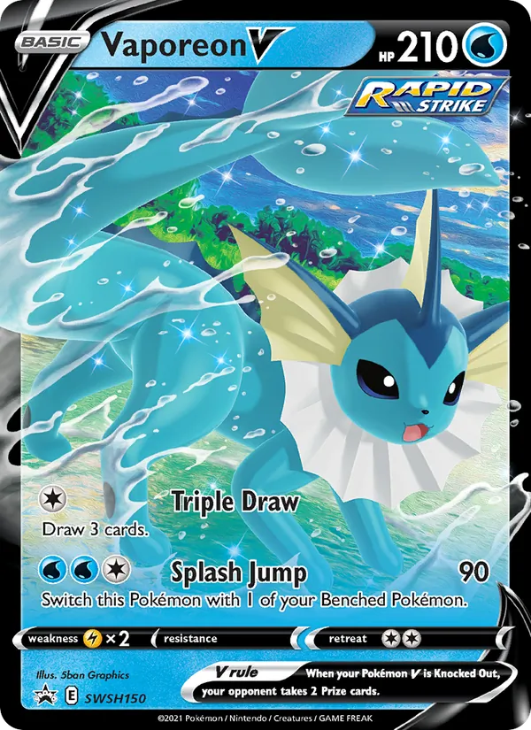 SWSH150 Vaporeon V – SWSH Black Star Promos