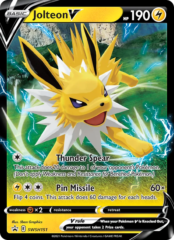 SWSH151 Jolteon V – SWSH Black Star Promos