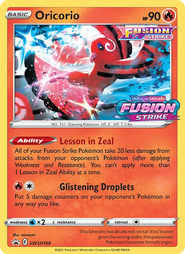 SWSH168 Oricorio – SWSH Black Star Promos