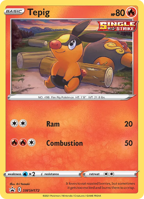 SWSH172 Tepig – SWSH Black Star Promos