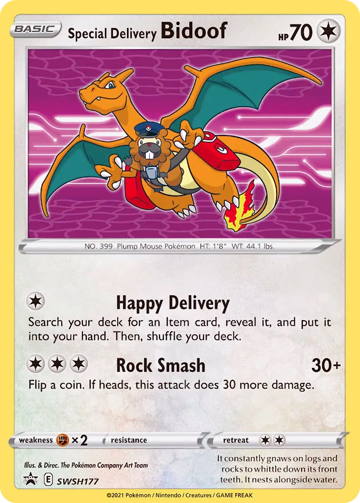 SWSH177 Special Delivery Bidoof – SWSH Black Star Promos