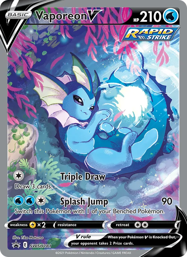 SWSH181 Vaporeon V – SWSH Black Star Promos