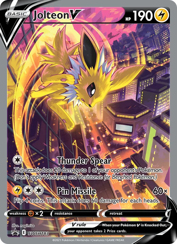 SWSH183 Jolteon V – SWSH Black Star Promos