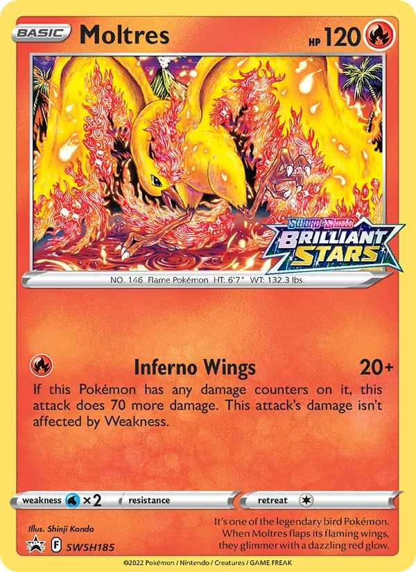 SWSH185 Moltres – SWSH Black Star Promos