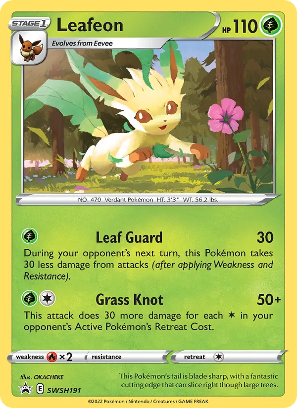 SWSH191 Leafeon – SWSH Black Star Promos