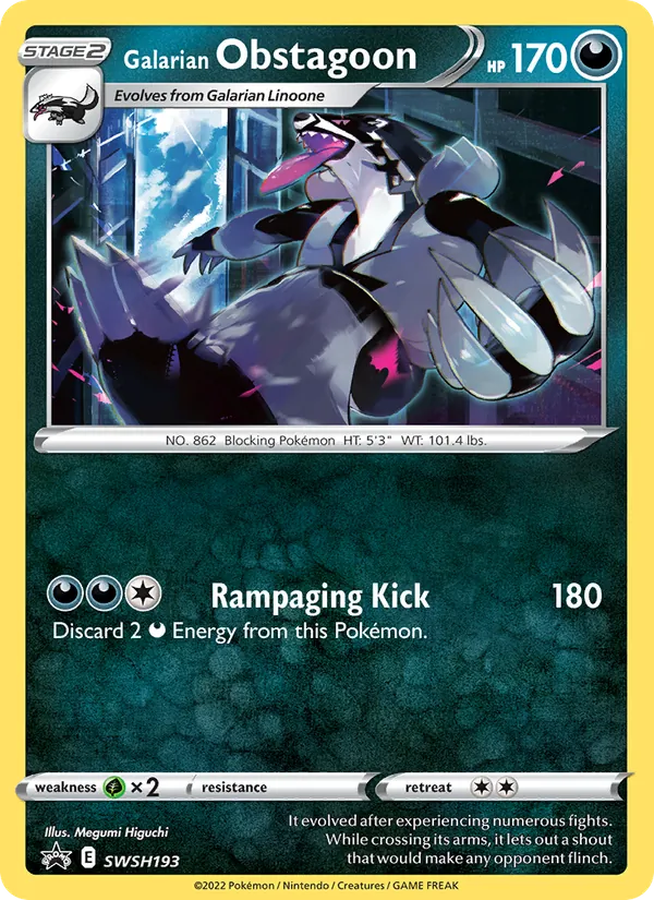 SWSH193 Galarian Obstagoon – SWSH Black Star Promos
