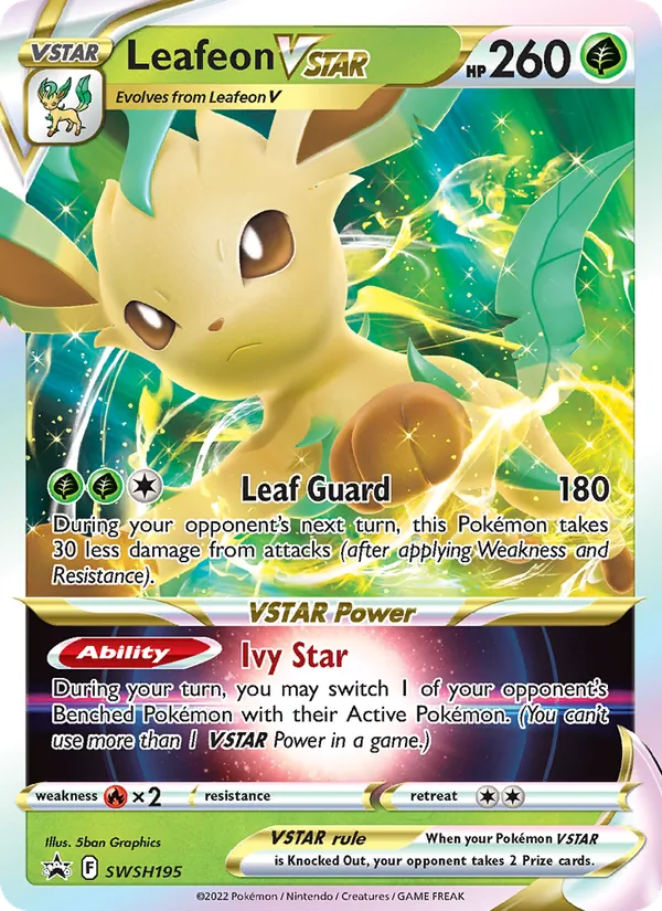 SWSH195 Leafeon VSTAR – SWSH Black Star Promos
