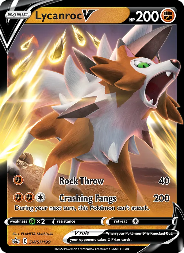 SWSH199 Lycanroc V – SWSH Black Star Promos