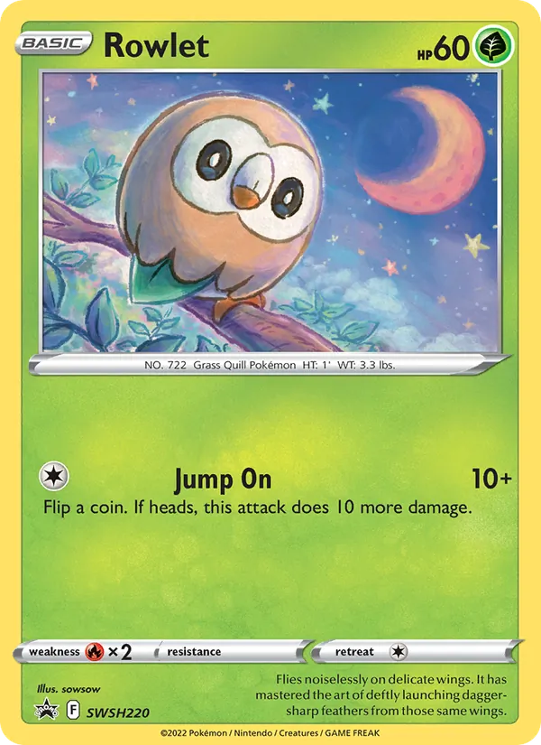 SWSH220 Rowlet – SWSH Black Star Promos