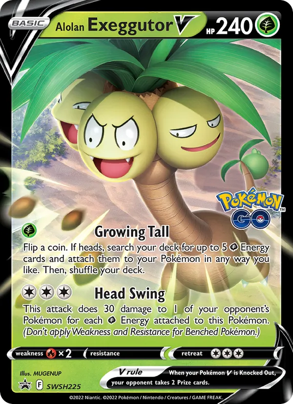 SWSH225 Alolan Exeggutor V – SWSH Black Star Promos