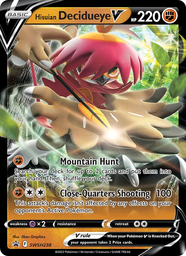 SWSH238 Hisuian Decidueye V – SWSH Black Star Promos