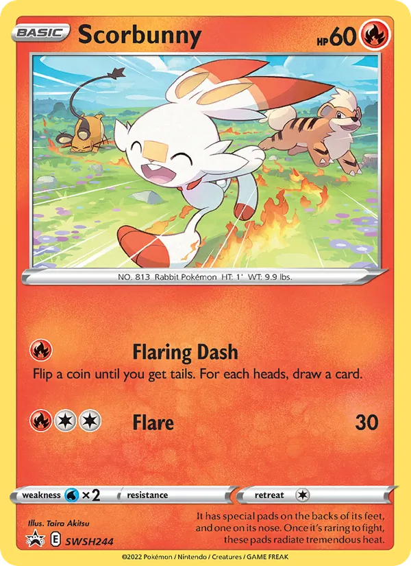 SWSH244 Scorbunny – SWSH Black Star Promos