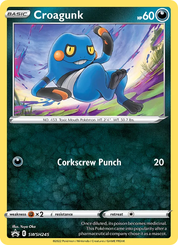 SWSH245 Croagunk – SWSH Black Star Promos