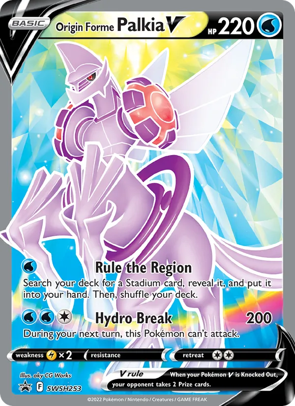 SWSH253 Origin Forme Palkia V – SWSH Black Star Promos