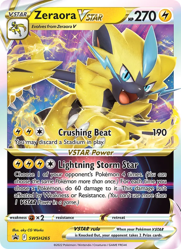 SWSH265 Zeraora VSTAR – SWSH Black Star Promos
