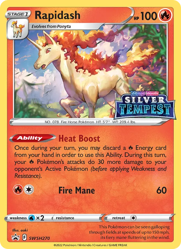 SWSH270 Rapidash – SWSH Black Star Promos