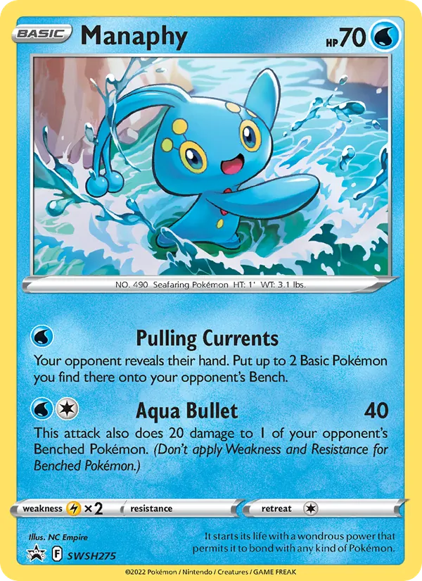 SWSH275 Manaphy – SWSH Black Star Promos