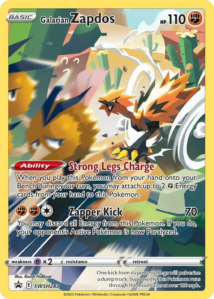 SWSH283 Galarian Zapdos – SWSH Black Star Promos