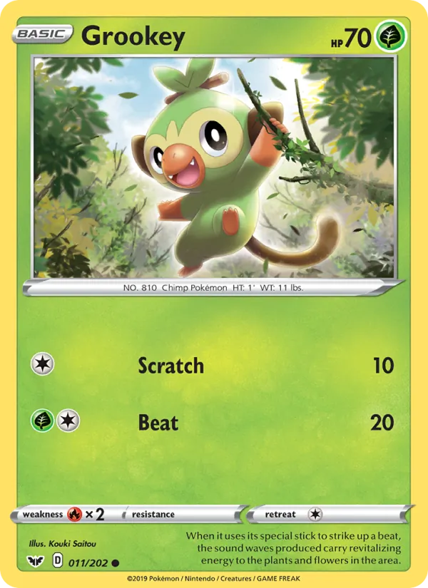 11 Grookey – Sword & Shield