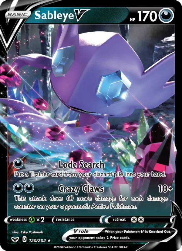 120 Sableye V – Sword & Shield