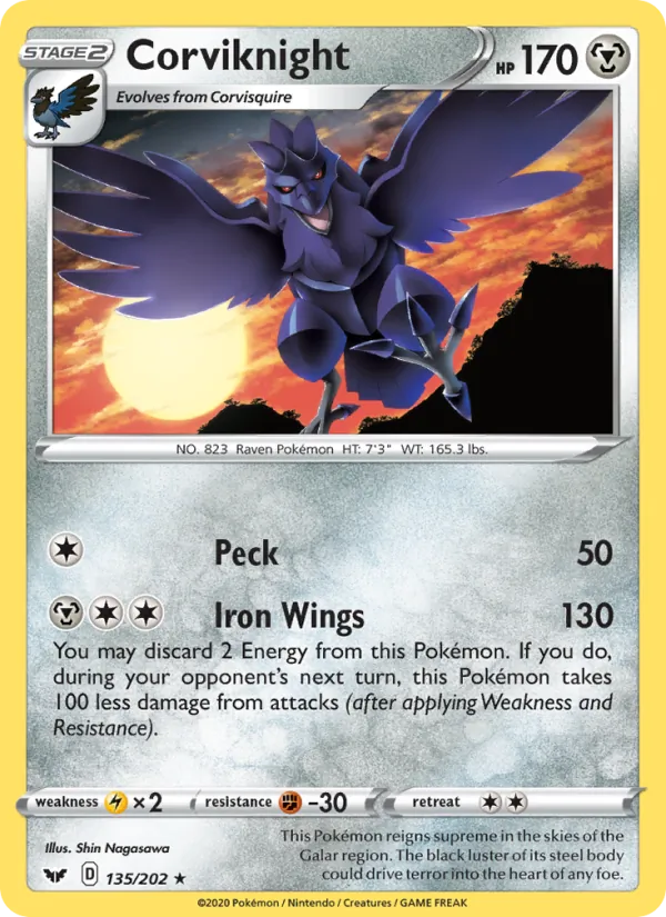 135 Corviknight – Sword & Shield