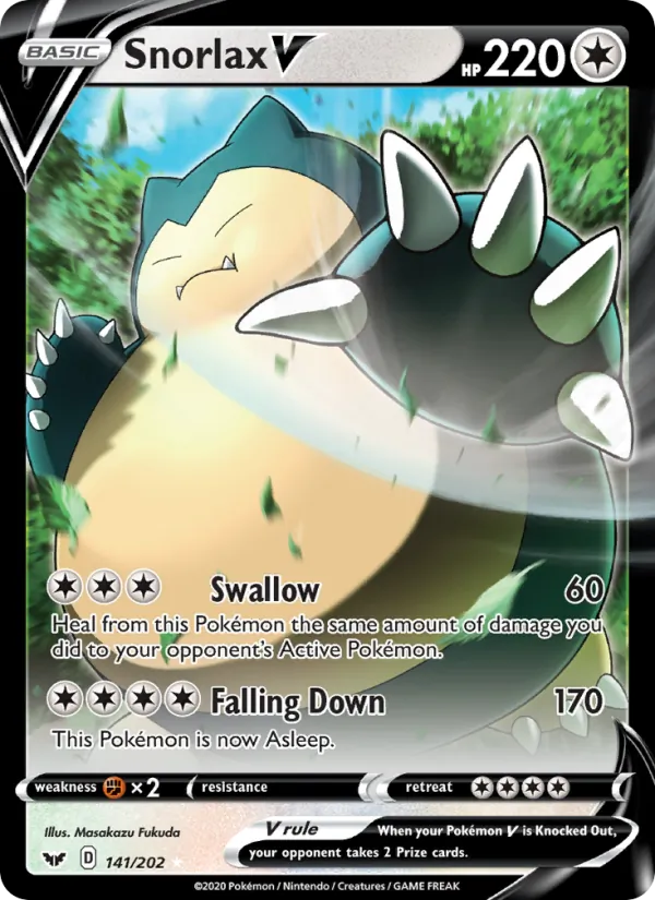 141 Snorlax V – Sword & Shield