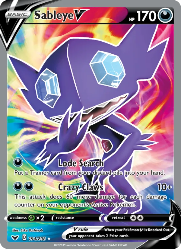 194 Sableye V – Sword & Shield