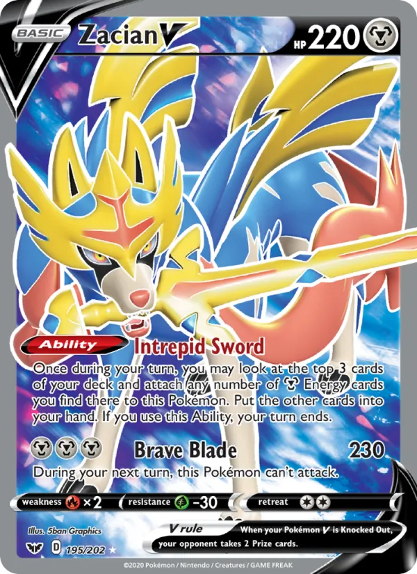 195 Zacian V – Sword & Shield